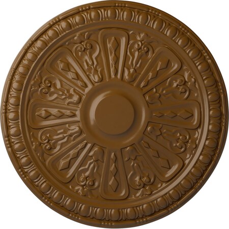 Raymond Ceiling Medallion (Fits Canopies up to 5 3/8"), Hand-Painted Smokey Topaz, 18"OD x 1 1/4"P